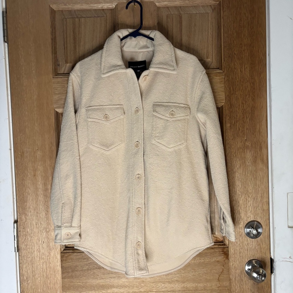 Hilary Radley women’s Cream Teddy Jacket Timeless Style size S